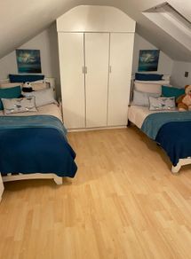 White Single Bed with Mattress x2