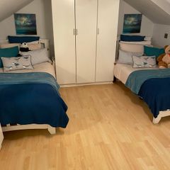 White Single Bed with Mattress x2