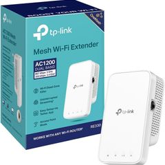 TP-Link RE330 AC1200Mbps WiFi Extender Booster, Ethernet Port, EasyMesh, WiFi Booster Range Extender, Internet Booster, Access Point, Works with Any WiFi Router, App Control Easy Setup, UK Plug