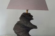 Mid-century spiral slate lamp
