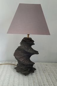 Mid-century spiral slate lamp