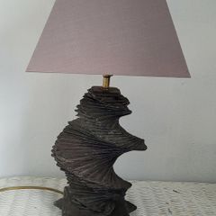 Mid-century spiral slate lamp