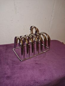 Vintage silver toast rack made in England