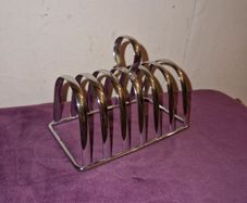 Vintage silver toast rack made in England