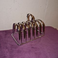 Vintage silver toast rack made in England