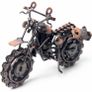 Signstek Vintage Handcrafted Iron Motorbike Model with Chainwheel as Collectible Art Sculpture for Motorcycle Lovers, Bronze Tone Metal Image 2