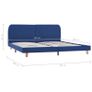 Bed Frame Blue Fabric 150x200 cm Image 7