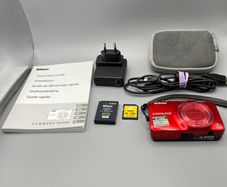 Nikon Coolpix S6300 Red 16.0MP Nikkor 10x Zoom Digital Camera - Full Kit