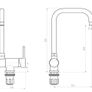 Schutte Fold Flat Tap, Chrome Single Lever Sink Mixer Tap Image 10