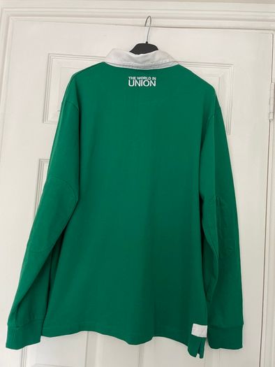 Men's Rugby World Cup 2011 Jersey Green Heavy Cotton - Size L - Long Sleeve