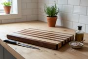 Large Edge-Grain Handmade Chopping Board - Walnut and Maple