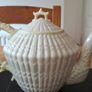 Beleek Limpet teapot with creamer & Sugar bowl Image 2