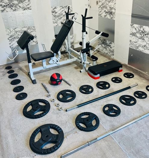 New Condition Life Time Weights Bench Bar & More