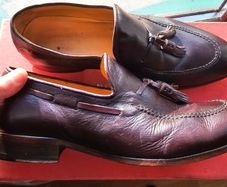 PERKES OF Portugal hand made Bull hide Loafer sz8 rrp 350 euros