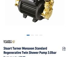 monsoon twin shower pump