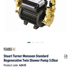 monsoon twin shower pump