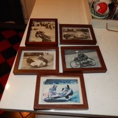 Vintage Motorcycle Photographs Framed