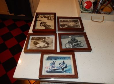Vintage Motorcycle Photographs Framed