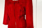 Designer Vera Mont Pillar Box Red Jacket Size12