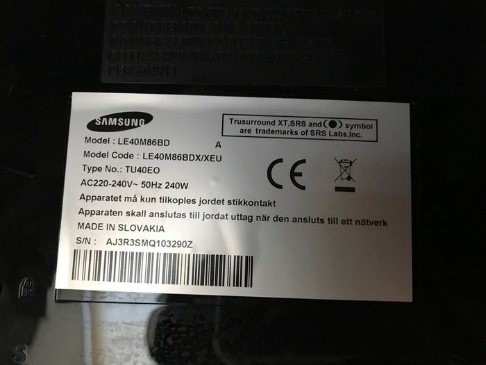 Samsung le40m86bd 40" 1080p LCD TV