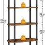 5-Tier Bookshelf Bookcase with Metal Frame Rustic Brown Image 2
