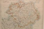 Pair Antique Maps Ireland 1905