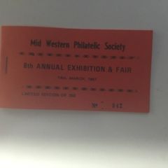 Irish stamps, 1987 Mid Western Philatelic Exhibition  Booklet