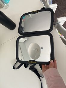 Car mirrors and an insulated bottle bag