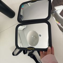 Car mirrors and an insulated bottle bag