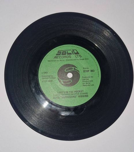 Alex "Hurricane" Higgins SIGNED 1-4-7 Vinyl (1982) - Near Mint Record