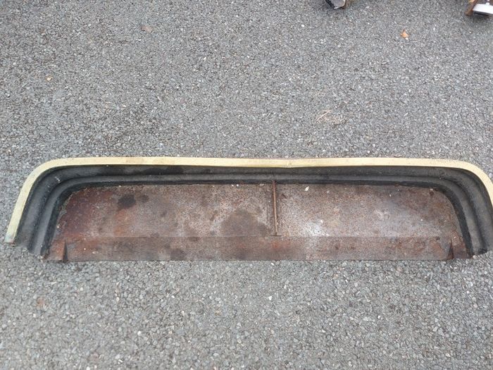 Antique brass fireplace fender
