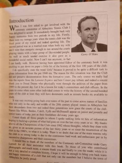 Abbeyleix. It Started in the jelly's Pit. 100 years Of Tennis In Abbeyleix. First Edition Hardback With Dustjacket In Very Good Condition.