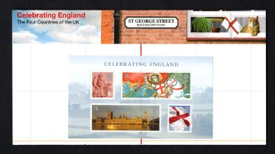 2007 Great Britain Celebrating England Commemorative Stamps Miniature Sheet Presentation Pack