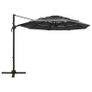 4-Tier Parasol with Aluminium Pole Anthracite 3x3 m Image 3