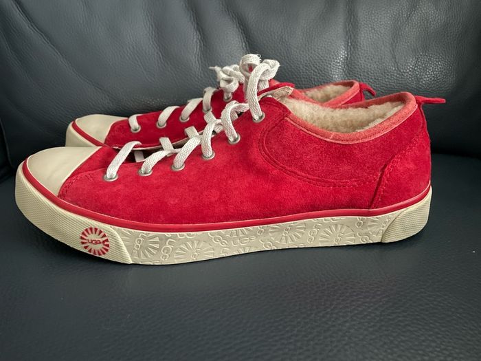 UGG sneakers red women's shoes size 39.5