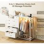Chest of Drawers Bedroom with Hanging Rail, Built-in LED Lighting and Power Socket Image 5
