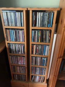 2 solid pine cd cabinets