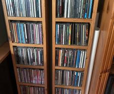 2 solid pine cd cabinets