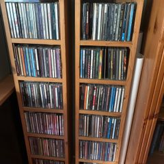 2 solid pine cd cabinets