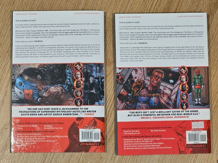 THE BOYS comic books volume 1 and 2 bundle.