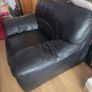 black leather arm chair Image 2