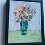 Framed Original Floral Painting Flower Art Framed  Contemporary Art Painting  Original Gift Image 3