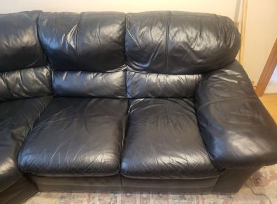 Black corner sofa