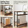 L Shaped Desk Small Corner Desk with Shelves 120CM Reversible Computer Desk Writing Table with Bookshelf for Home Office Small Space (FREE POSTAGE) Image 9
