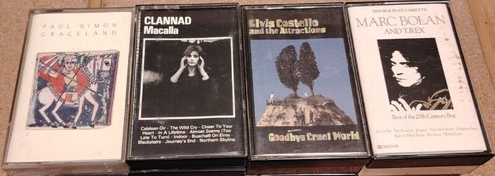 Classic Rock & Pop Cassette Collection - 12 Legends (Pink Floyd, MJ, Queen, Dylan)