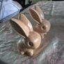 12cm high Vintage pair of Sylvac buff bunnies Image 6