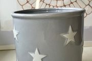 Ceramic Plant Pot with white Stars