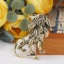 Gold Antique Vintage Unisex Lion Brooch / Lapel Pin Image 3