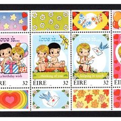 1998 Ireland IRP2.56 Greetings Commemorative Stamps Booklet Pane Mint Never Hinged (MNH). Hibernian HP98.