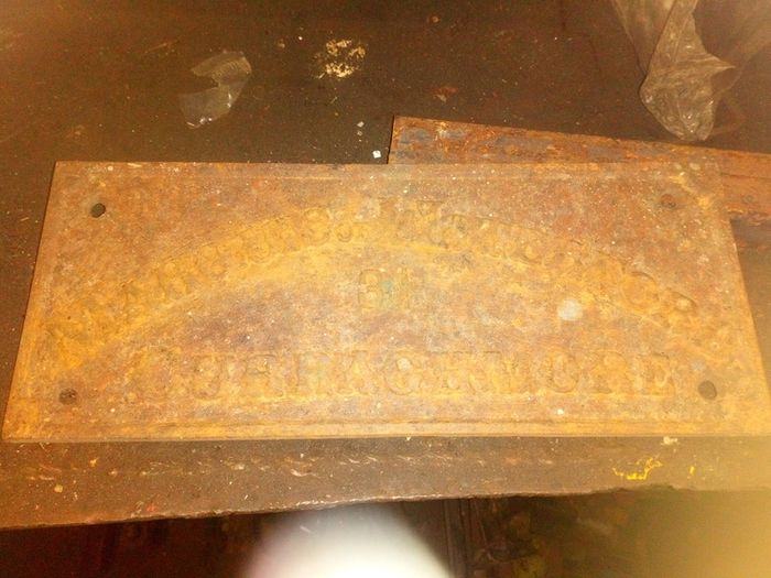 cast iron sign
